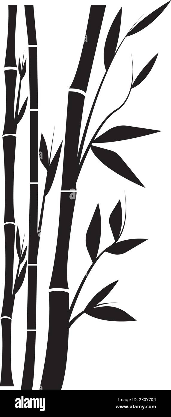Bambus Logo Vektor Symbol Illustration Design Stock Vektor