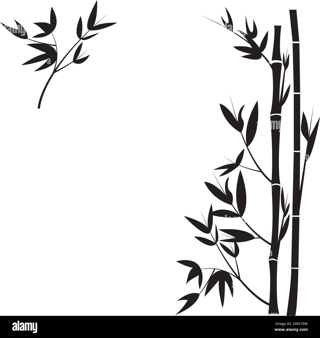 Bambus Logo Vektor Symbol Illustration Design Stock Vektor