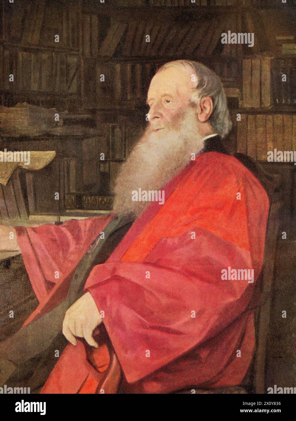 Edward Augustus Freeman (1823–1892), 1889. Von Hubert Vos (1855-1935). Freeman war ein englischer Historiker, Architekturkünstler und liberaler Politiker. Stockfoto