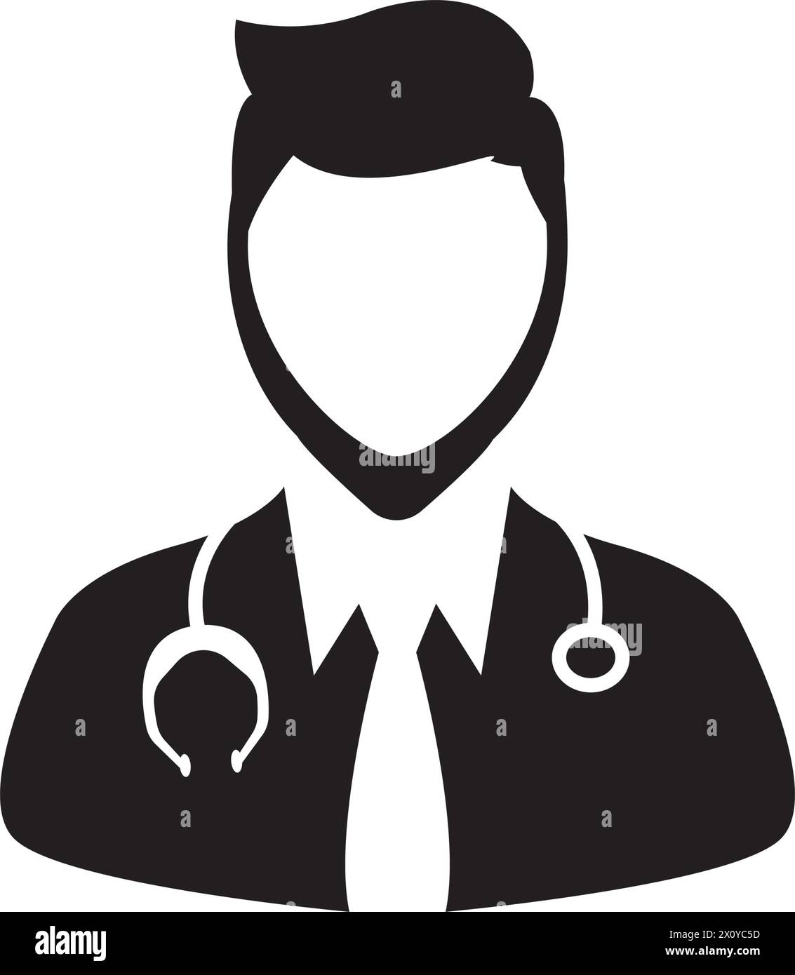 Illustration des Doktor-Symbols für flache Vektoren Stock Vektor