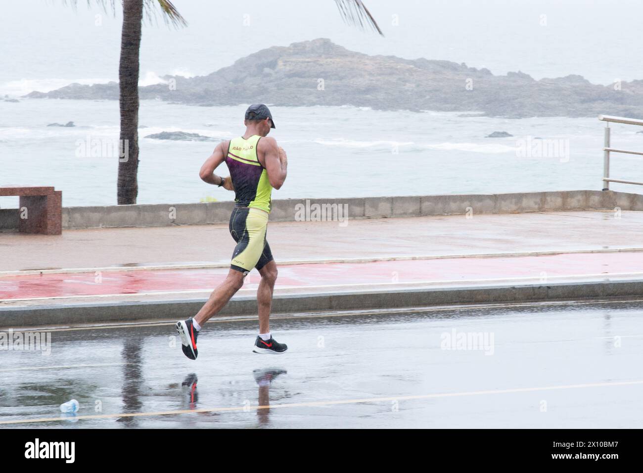 Salvador, Bahia, Brasilien - 15. September 2019: Läufer werden während eines Marathons in Salvador, Bahia, gelaufen. Stockfoto