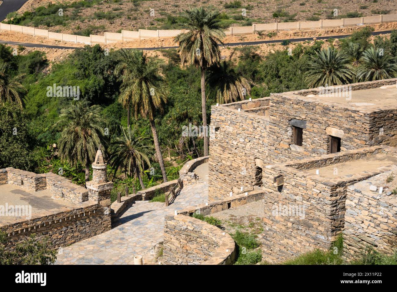 Al-Bahah, Saudi-Arabien: Außenansicht des antiken Dorfes Thee Ain, bekannt als das Marmordorf, in der Nähe von Dschidda in Saudi-Arabien Stockfoto