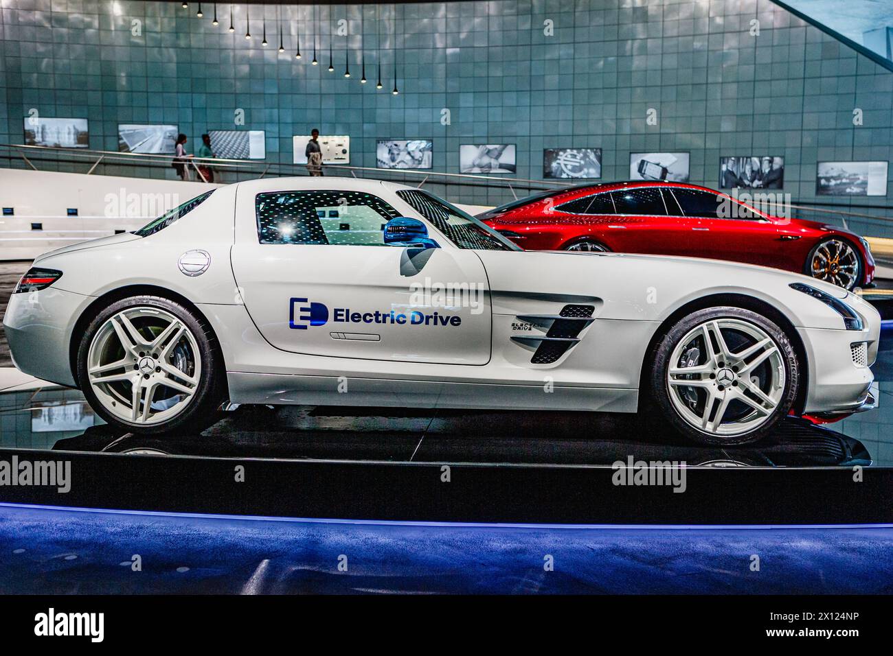 "Pioniere - die Erfindung des Automobils" im Mecedes benz Museum in Stuttgart. Stockfoto