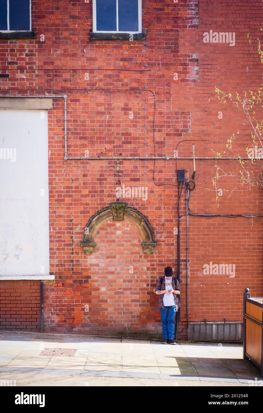 Gemauerte Tür in einer Mauer in Scarborough Stockfoto