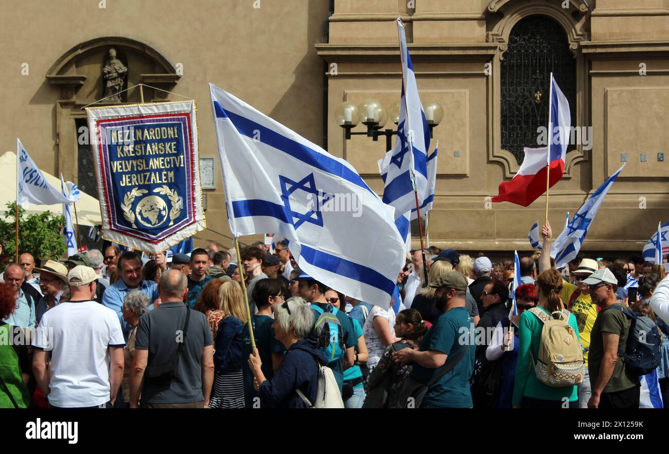Veranstaltung Kultur gegen Antisemitismus, organisiert von der tschechischen Niederlassung der Internationalen Christlichen Botschaft Jerusalem (ICEJ) zur Unterstützung Israels in Prag, CZE Stockfoto