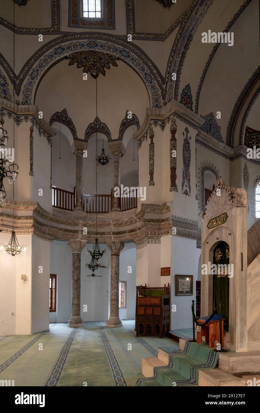 Istanbul, Kücük-Aya-Sofya-Moschee, sog. Kleine Hagia Sophia, (Vorläuferbau von S. Vitale in Ravenna und Dom zu Aachen), Blick in das Oktogon Stockfoto