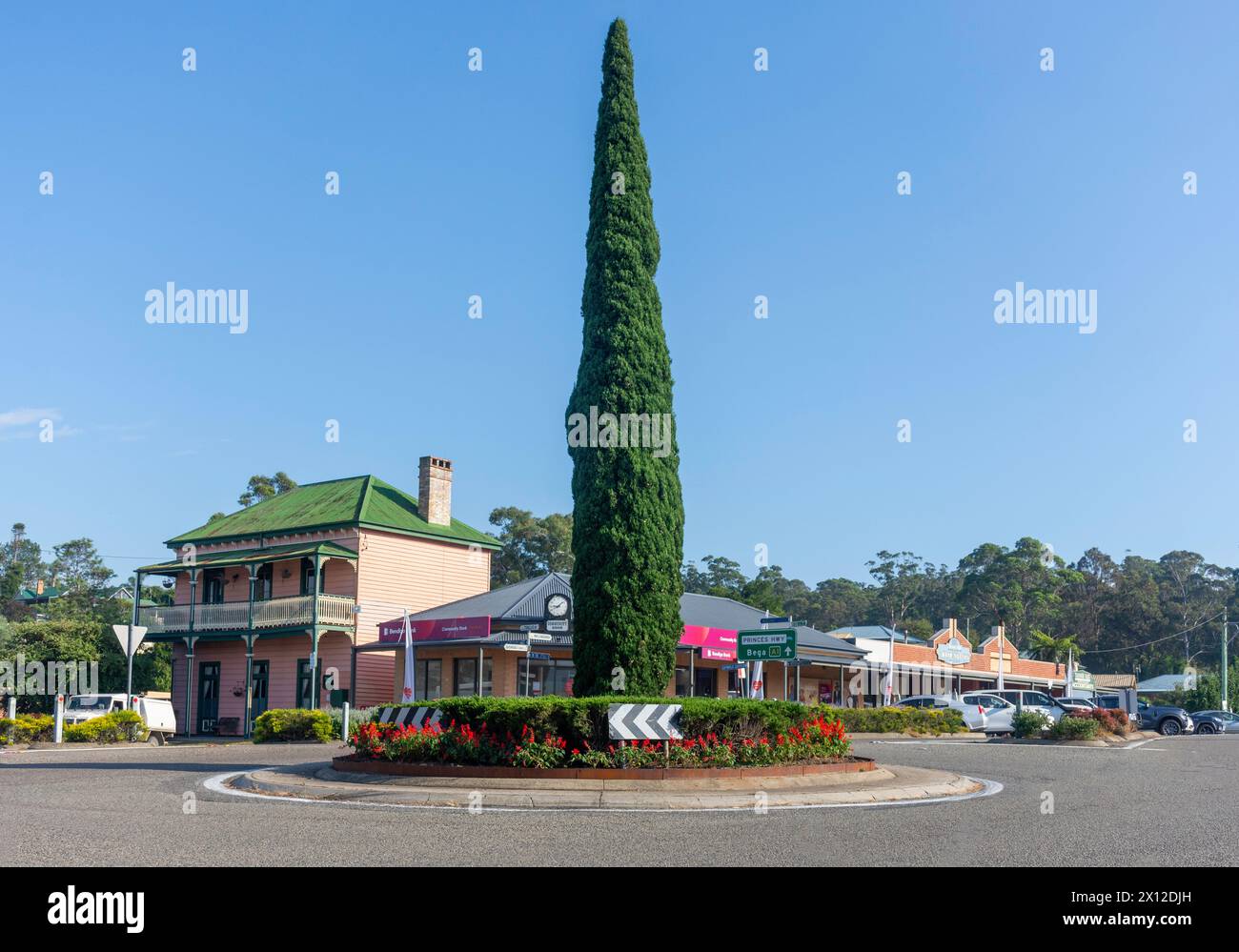 Stadtzentrum, Princes Highway, Pambula, New South Wales, Australien Stockfoto