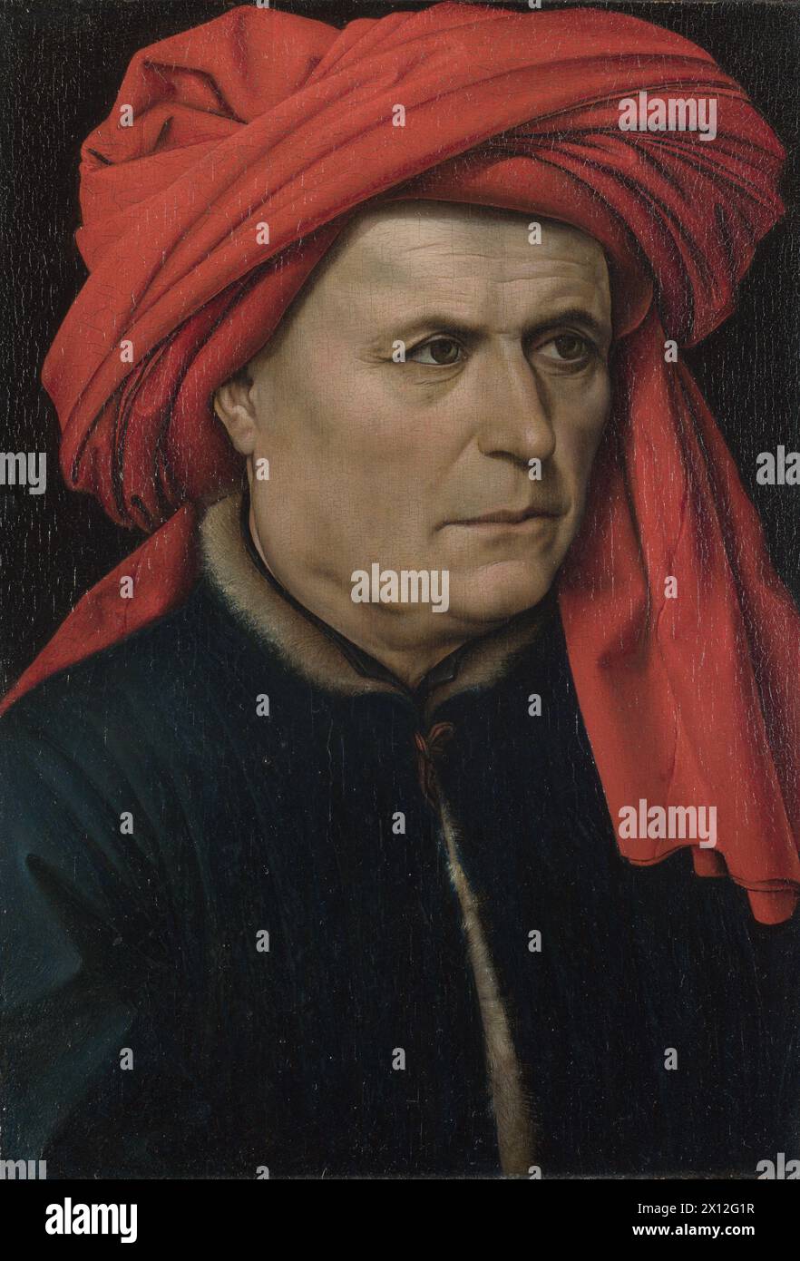 Ortrait eines Mannes, um 1435. 40 cm x 28,1 cm. National Gallery Stockfoto