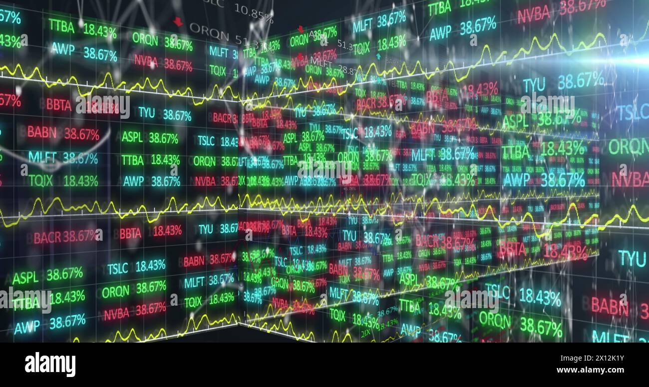 Global Finance Business digitale Schnittstellentechnologie und Netzwerkkonzept digital generierte ima Stockfoto