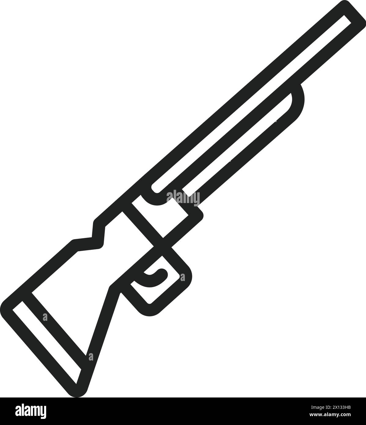 Vektorbild des Gewehrsymbols. Geeignet für mobile Anwendungen, Webanwendungen und Printmedien. Stock Vektor