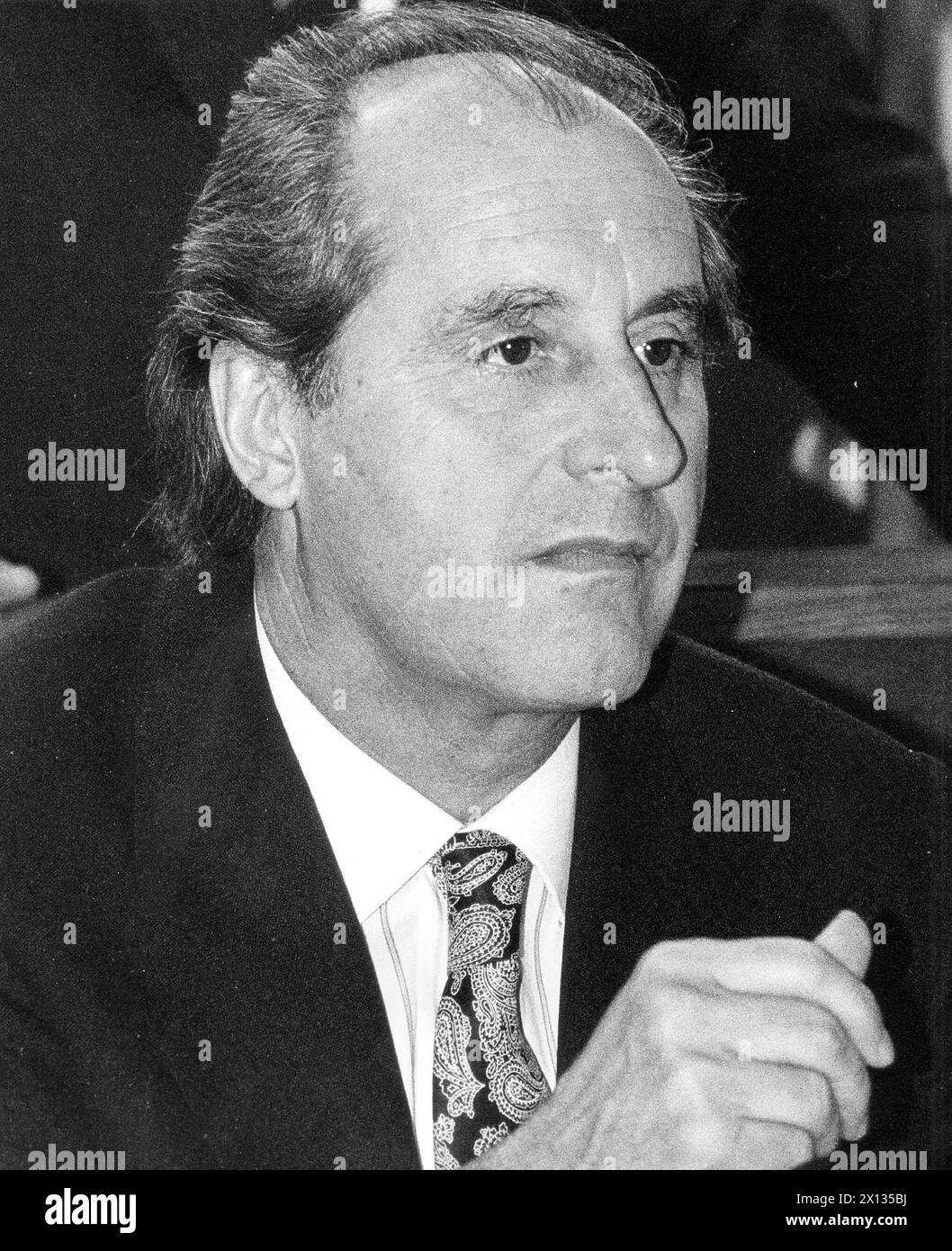 Porträt von Thomas Klestil, aufgenommen am 23. Februar 1990. - 19900223 PD0021 - Rechteinfo: Rechte verwaltet (RM) Stockfoto