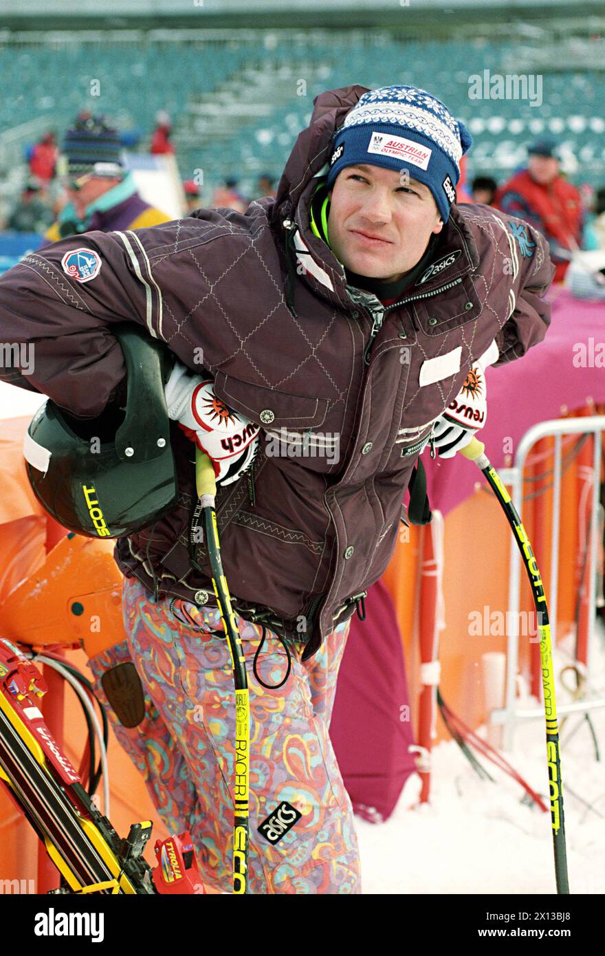 Olympische Winterspiele in Lillehamer 1994: Armin Assinger (AUT) während des Trainings am 10. Februar 1994. - 19940210 PD0018 - Rechteinfo: Rechte verwaltet (RM) Stockfoto