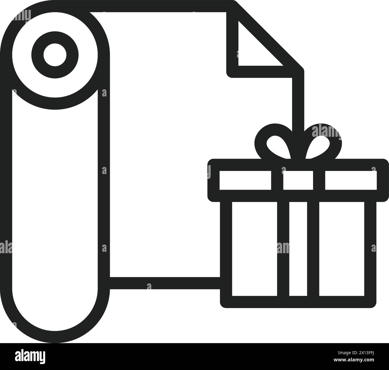 Vektorbild des Symbols „Wickelpapier“. Stock Vektor