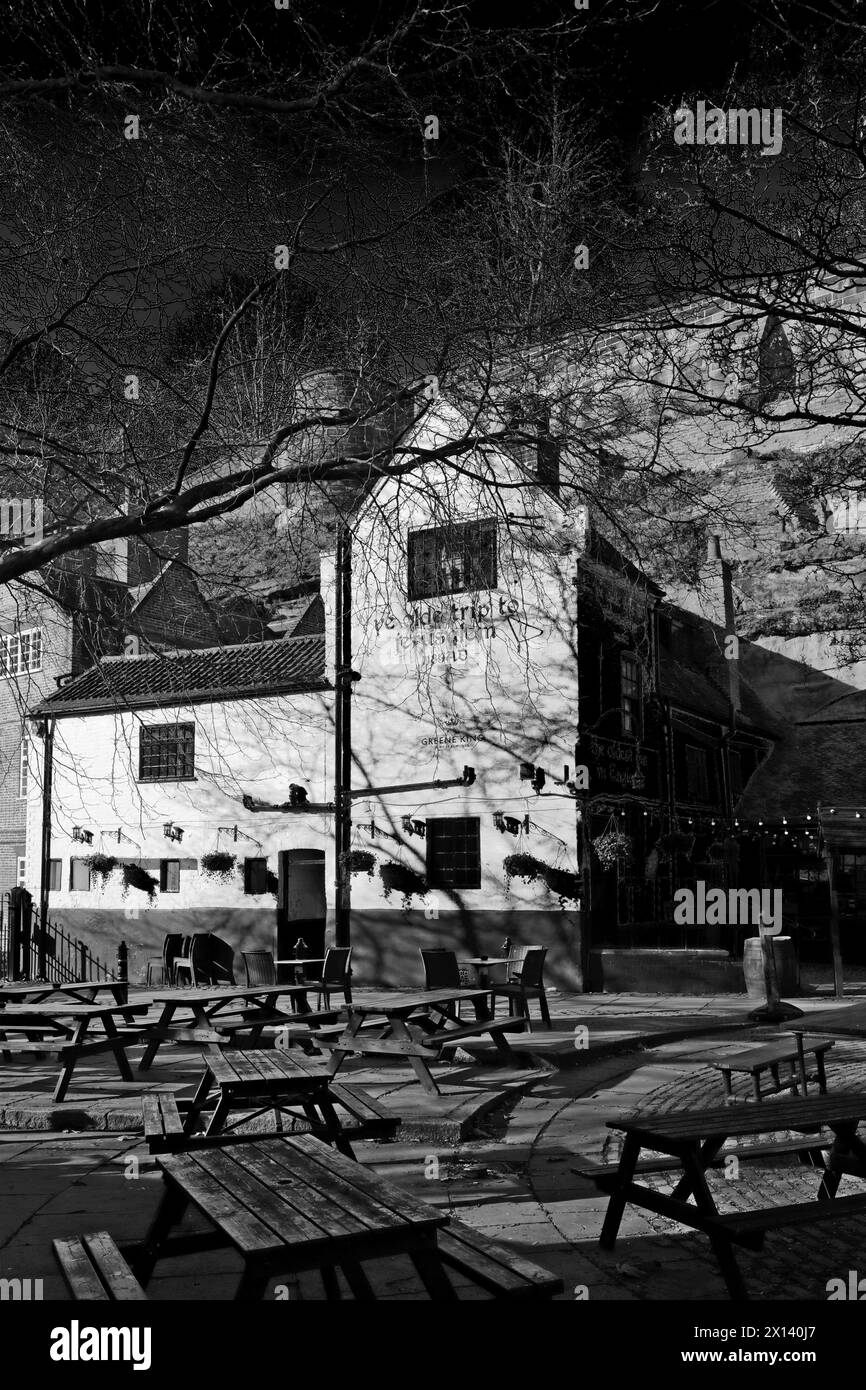 YE Olde Trip zum Jerusalem Pub, Nottingham Stadtzentrum, Nottinghamshire, England, Großbritannien Stockfoto
