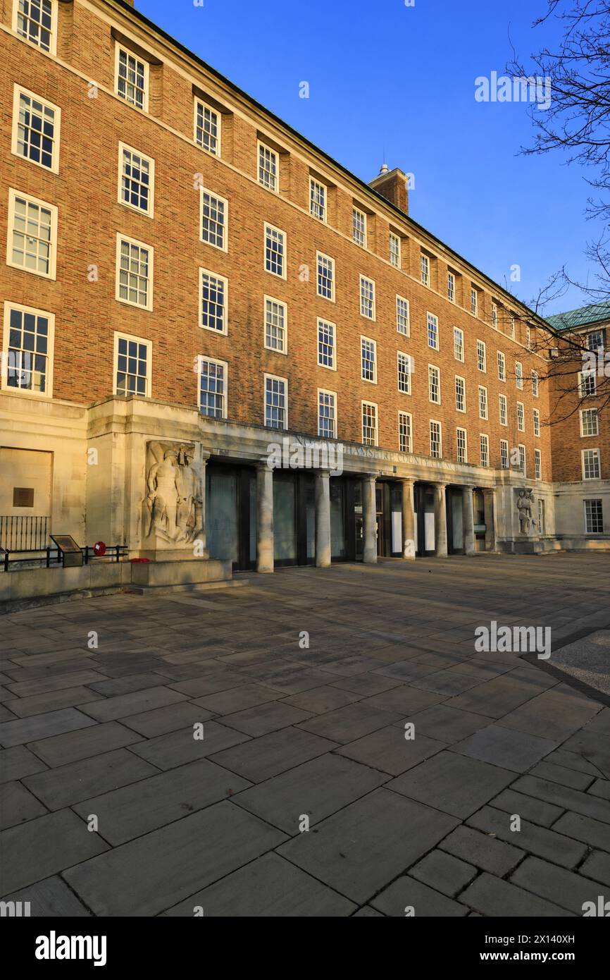 Das Gebäude der Nottinghamshire County Hall, Trent Bridge, Nottingham City, Nottinghamshire, England. Stockfoto