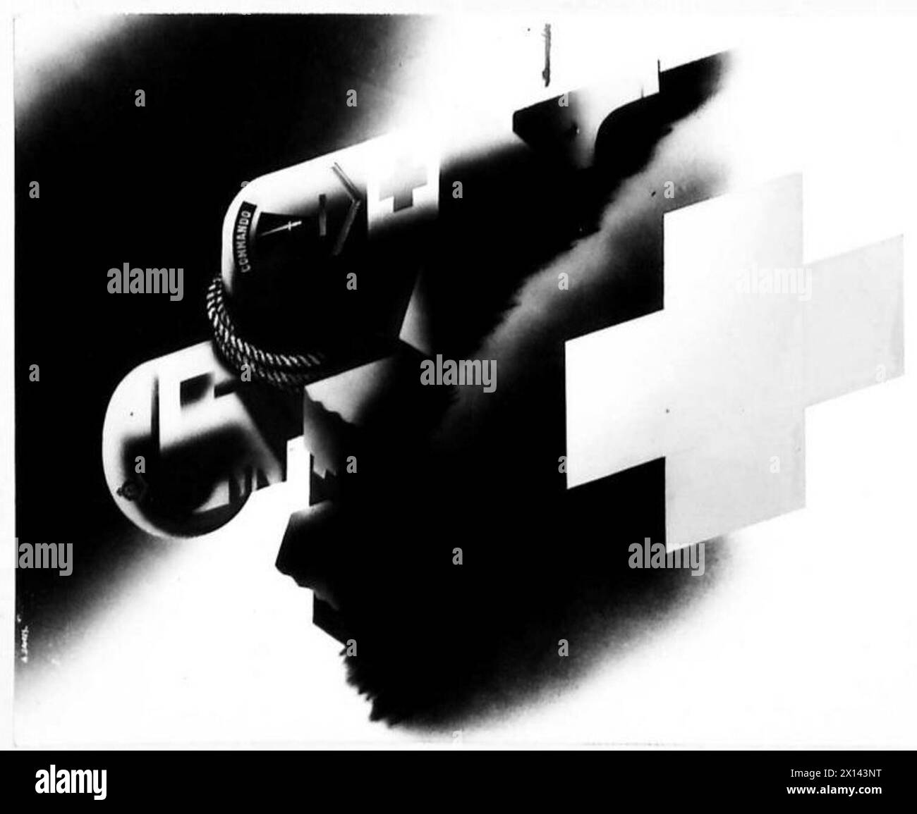 Ein Poster der britischen Armee ermutigt die Rekrutierung von Freiwilligen für den Commando Medical Service. Stockfoto