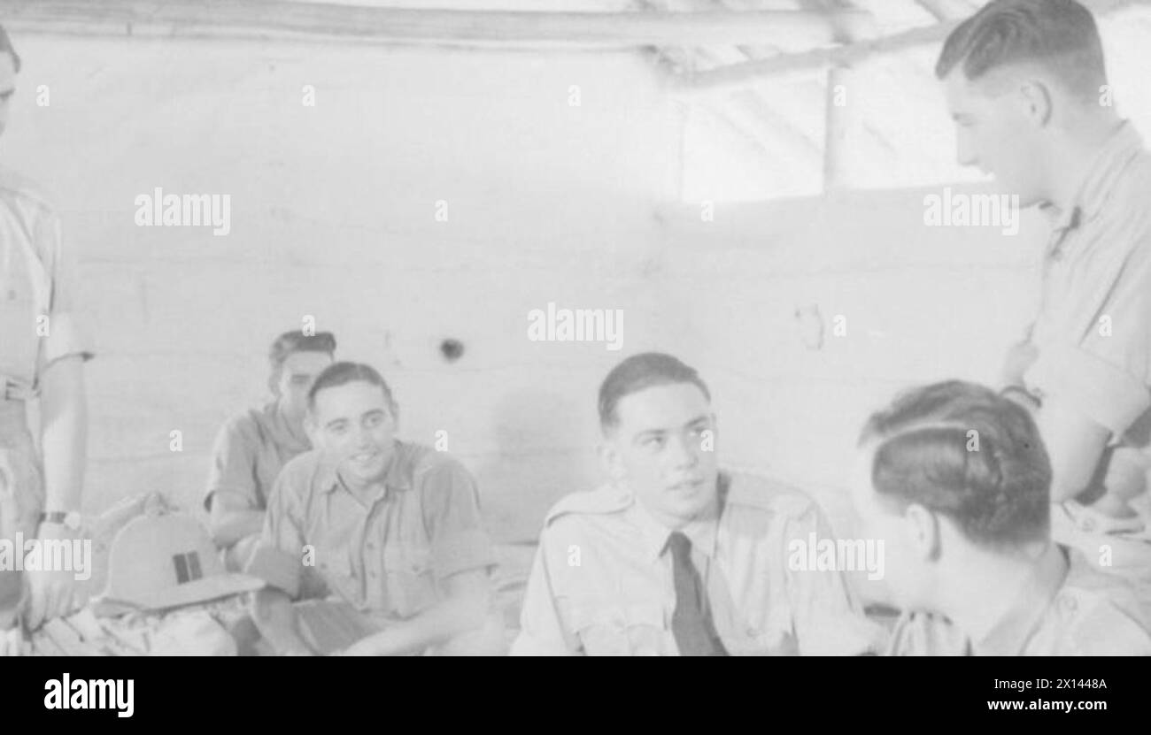 Die neu angekommenen RAF-Kadetten der Rhodesian Air Training Group trafen sich 1941–1945 in einem Billet im Initial Training Wing in Bulawayo, Südrhodesien. Stockfoto