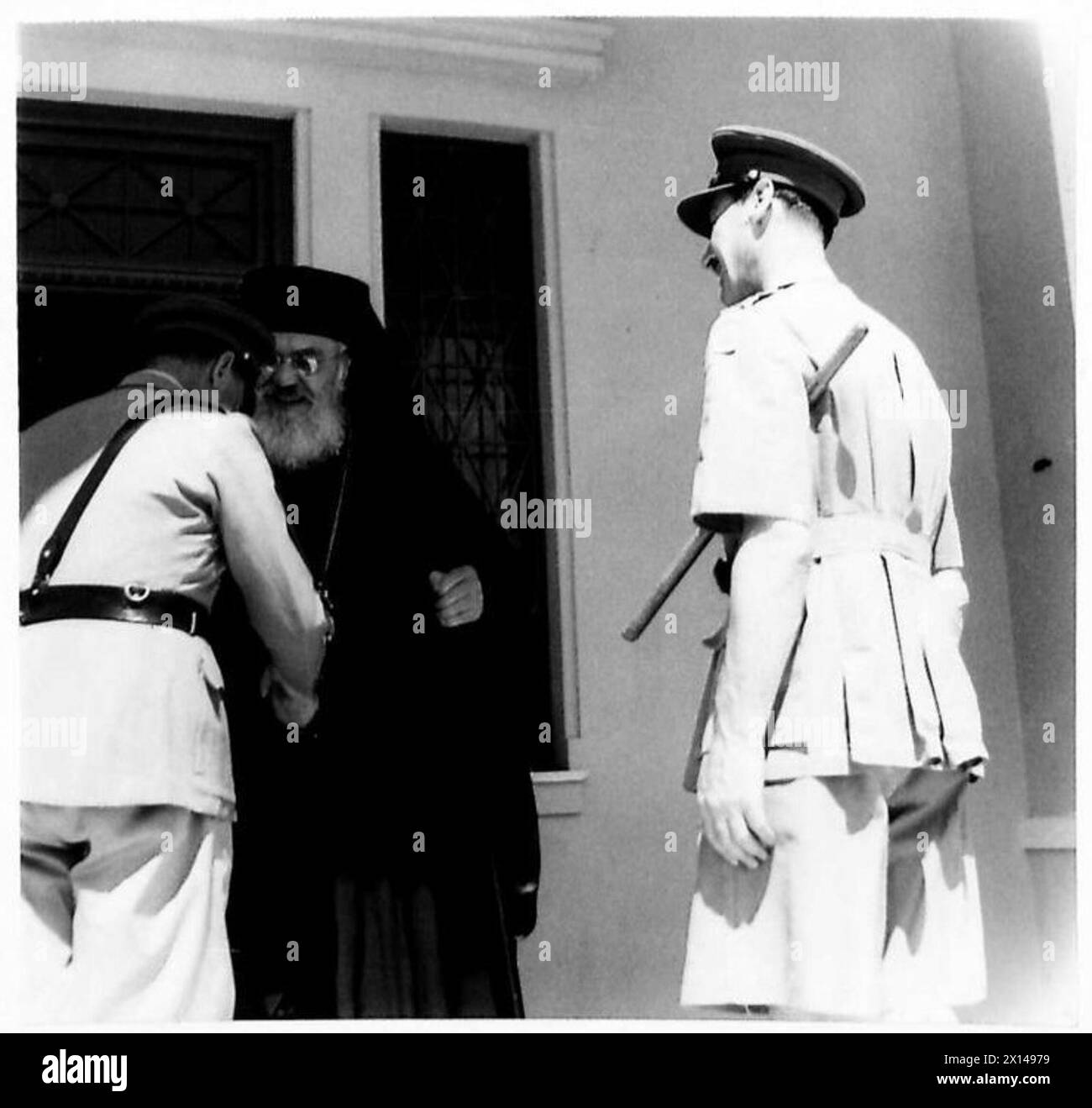 FELDMARSCHALL ALEXANDER IN ATHEN - der Regente verabschiedet sich von der britischen Armee Stockfoto