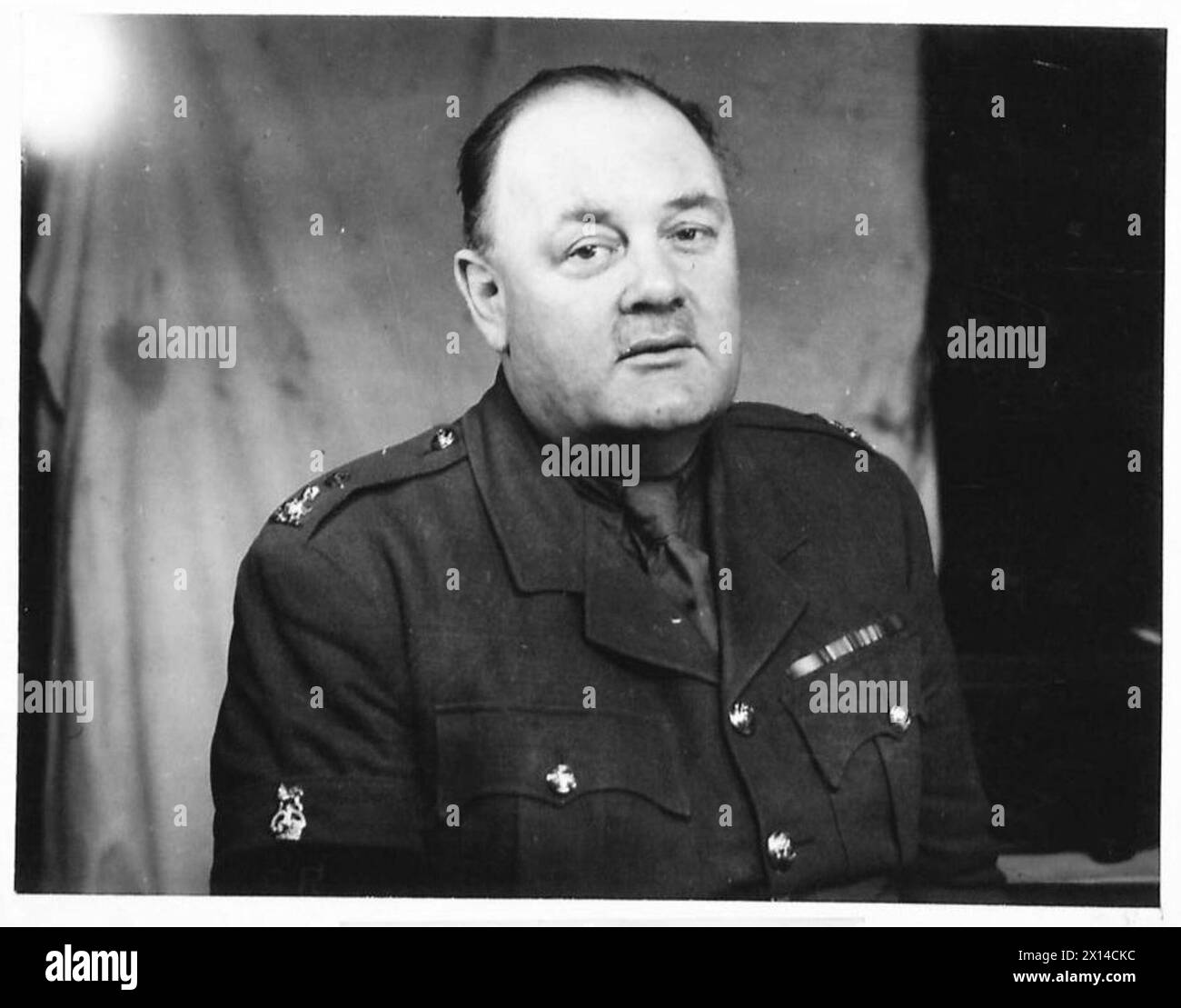 Porträt von Major Edgeworth-Johnson (P.R.3) der britischen Armee. Stockfoto