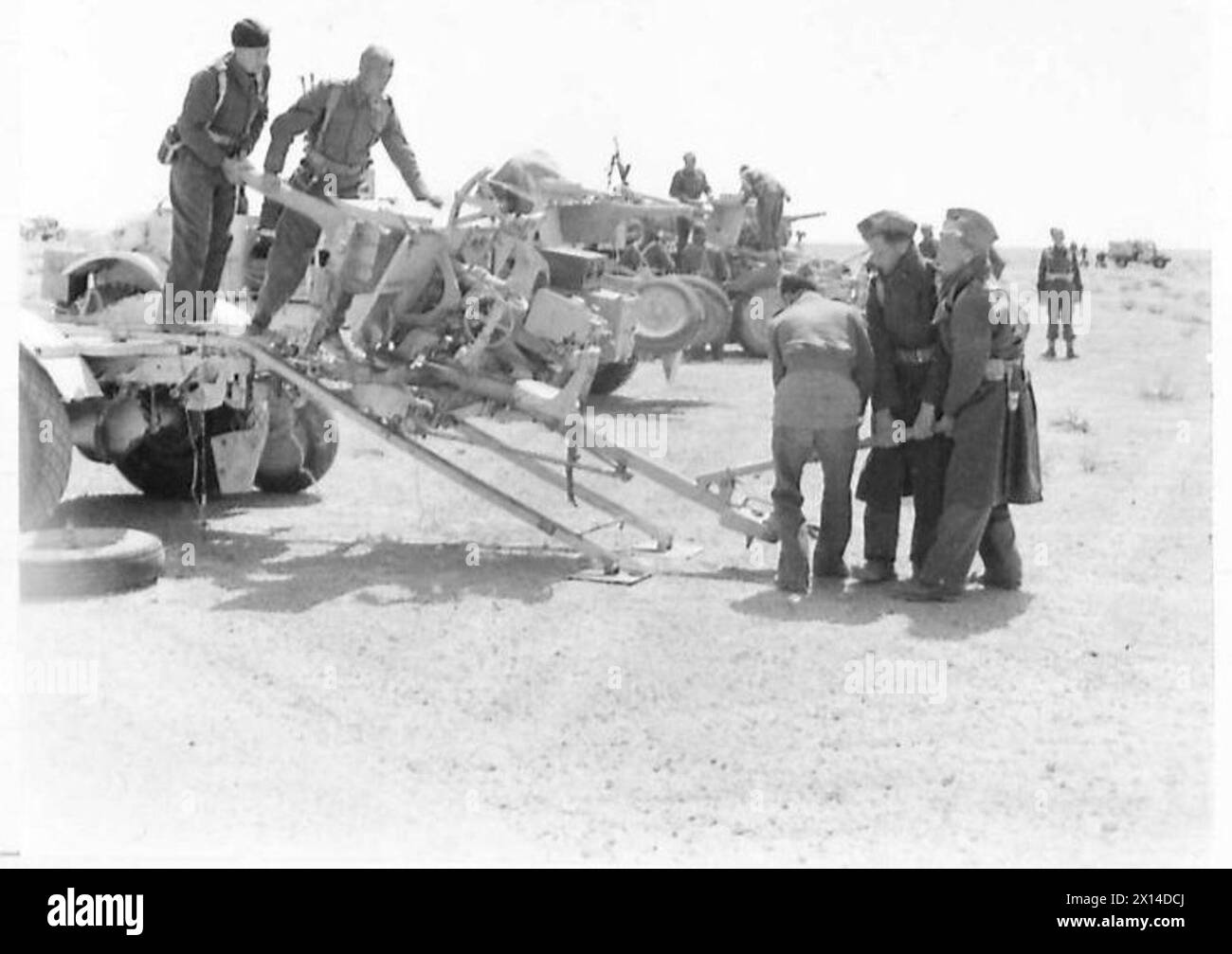 Das Grab von Sidi Rezegh zeigt Gräber italienischer und deutscher Gefangener, die während der Schlachten des Zweiten Weltkriegs in Nordafrika starben. Stockfoto