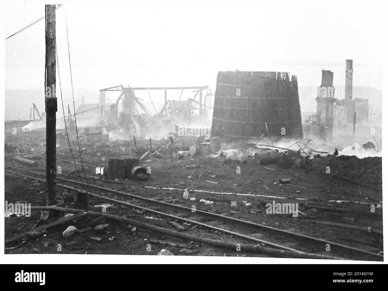 Ein Kraftwerk in Spitzbergen ist nach einem versehentlichen Brand während des Betriebs ausgebrannt Stockfoto