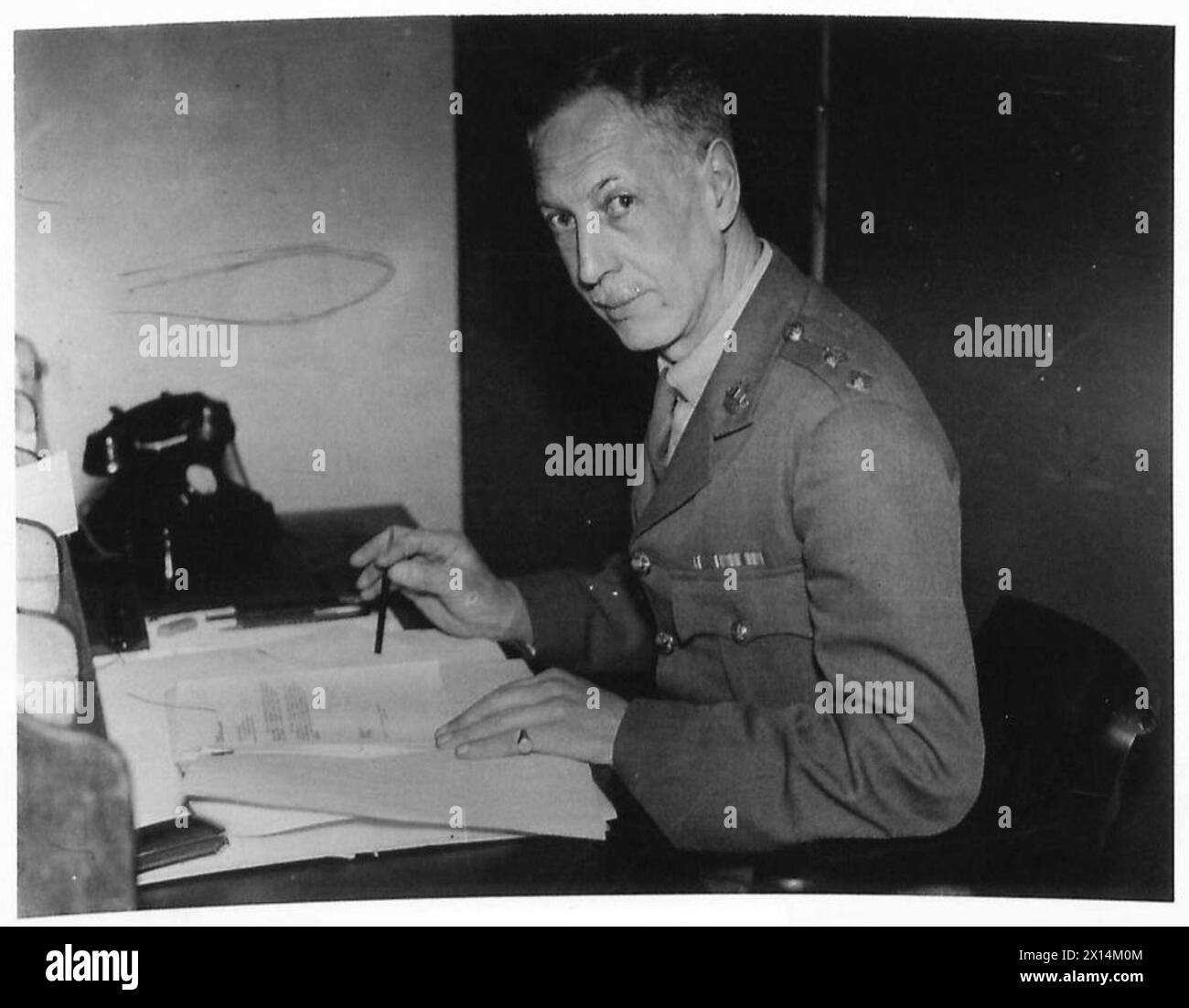 A.T.S. - Colonel Melville, G.S.O.2., P.R.I British Army Stockfoto