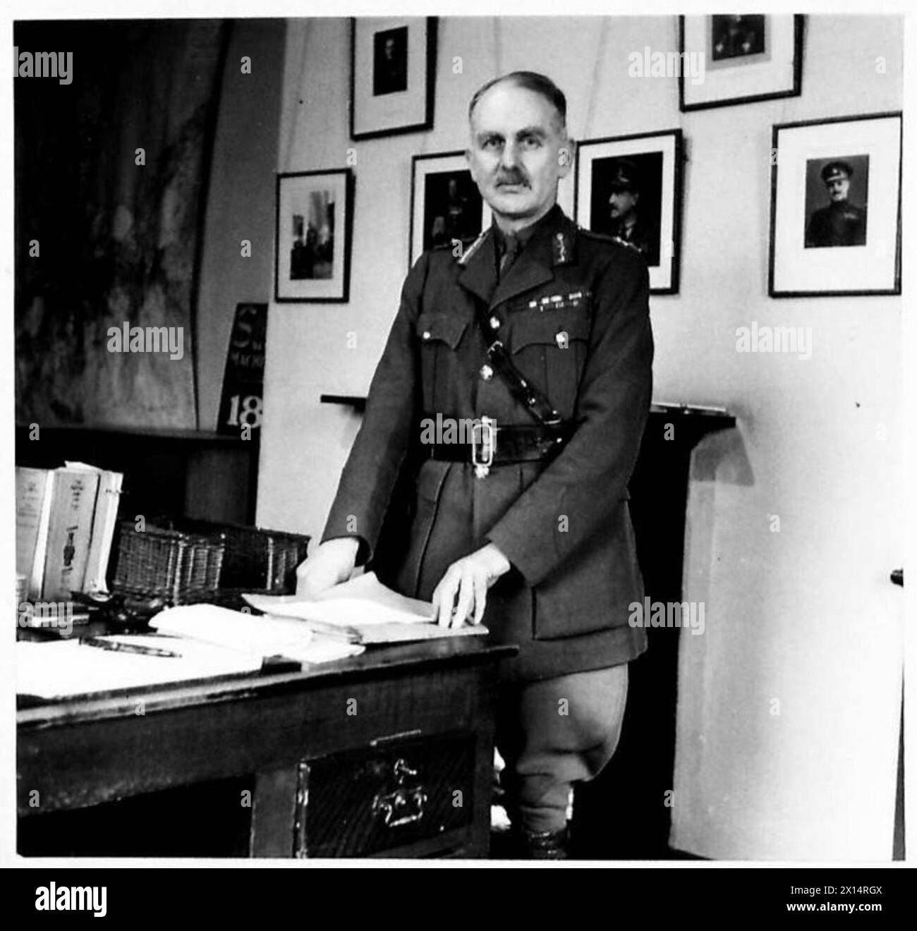 Porträt von Generalmajor R. P. Pakenham-Walsh, CB, MC, GOC, MID, ein Offizier der britischen Armee. Stockfoto