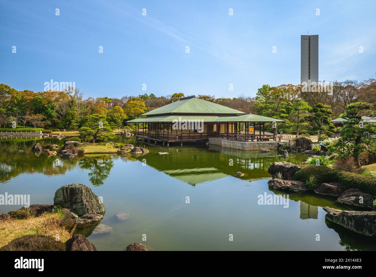 Japanischer Garten des Daisen Parks in Sakai City, Osaka, Japan Stockfoto