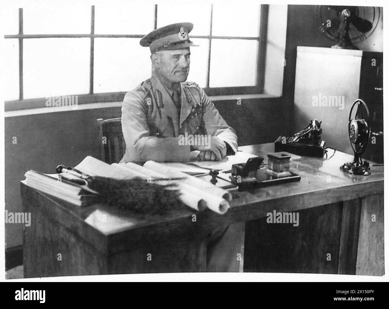 General Sir Archibald Wavell wird als leitender Offizier des Middle East Command in der British Army dargestellt. Stockfoto
