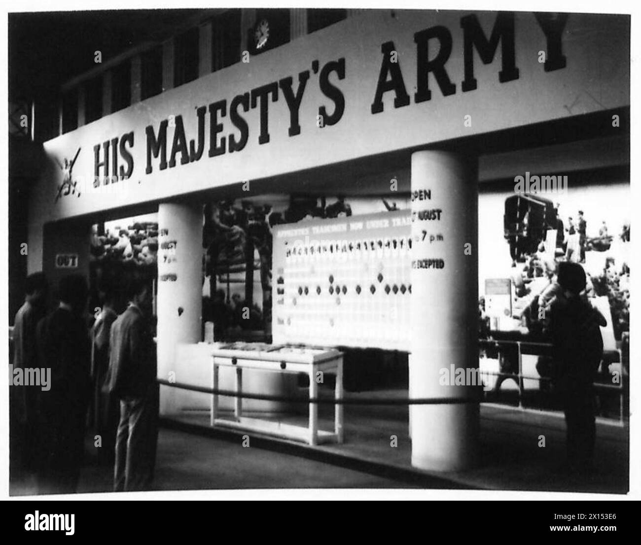 Negativ, Glas - Charing Cross Ausstellung, British Army Stockfoto