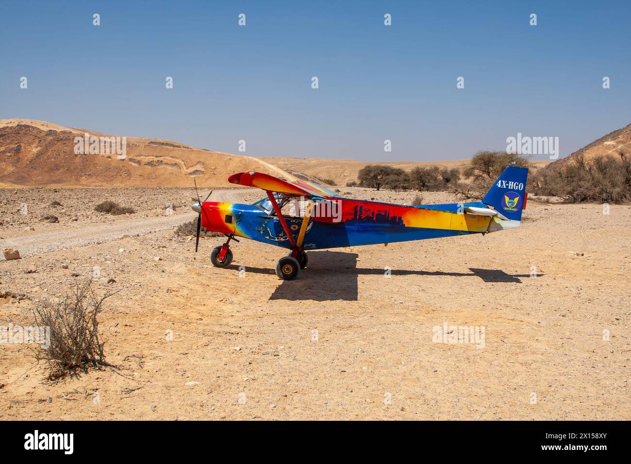 Leichtflugzeuge in der Wüste Negev Stockfoto