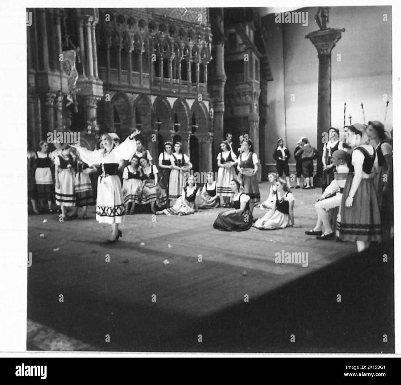 Die Produktion von „die Gondoliere“ im Opernhaus von Kairo mit dem C.A.D.M.S., gezeigt in verschiedenen Stadien der Aufführung. Stockfoto