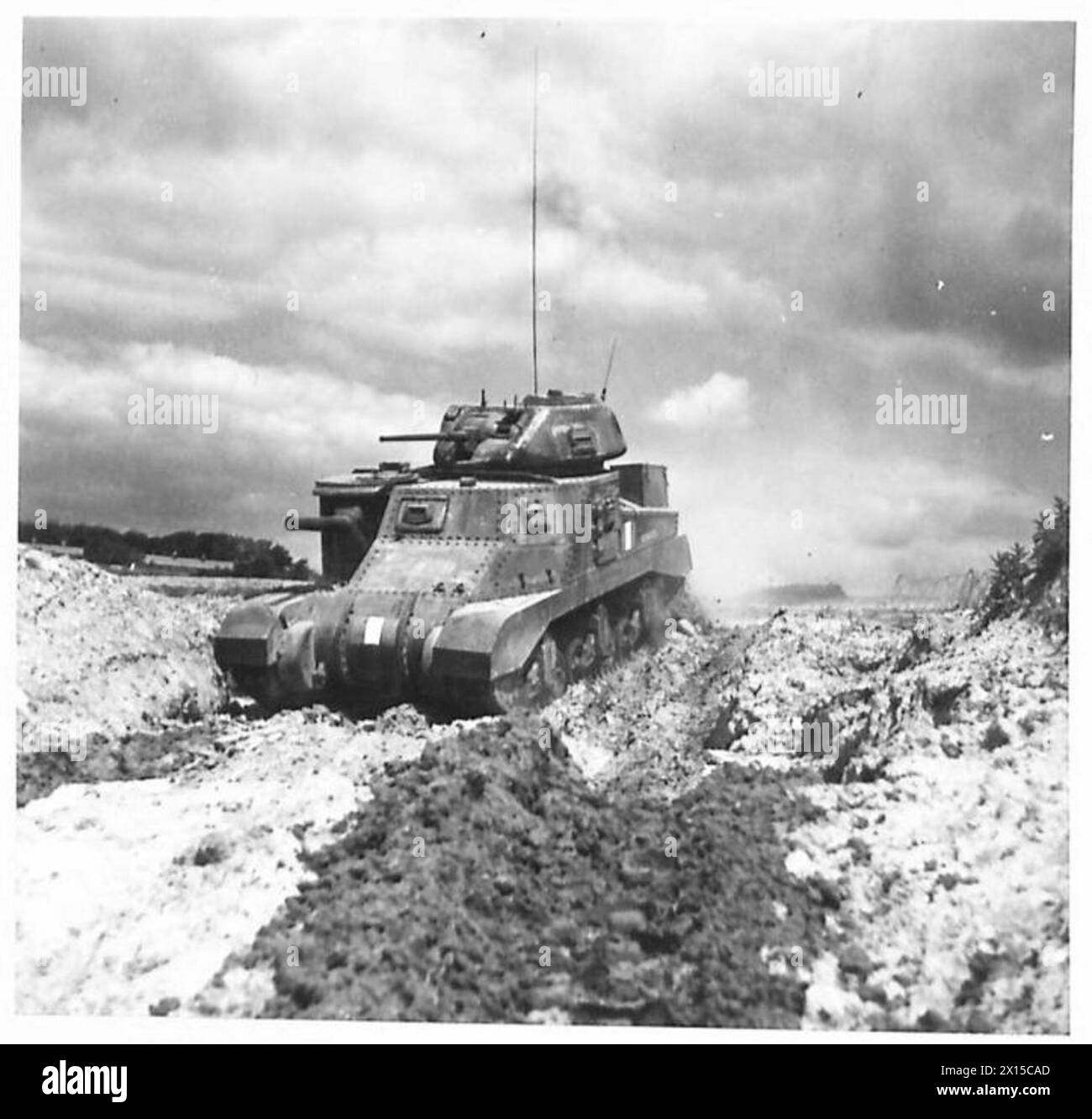 Der amerikanische Panzer M3 Medium 'General Grant' wurde in England während militärischer Operationen eingesetzt. Stockfoto