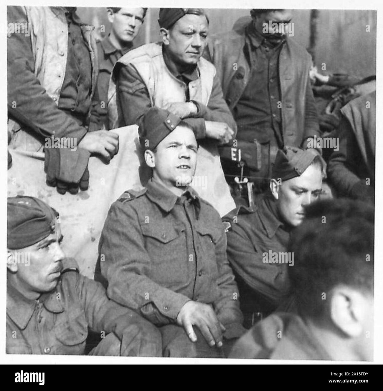 Gnr. A.L. Dryburgh beteiligt sich an Bildungsprogrammen der britischen Armee in Italien, um mehr über die Industriepolitik der Nachkriegszeit und die Auswirkungen auf den Handel zu erfahren. Stockfoto