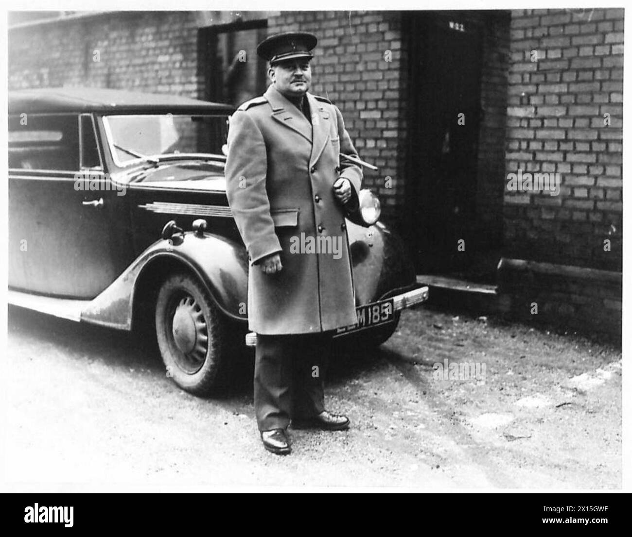 Porträt von Major E. W. Belcher, MBE, der als Catering Adviser des Aldershot Command in der britischen Armee diente. Stockfoto