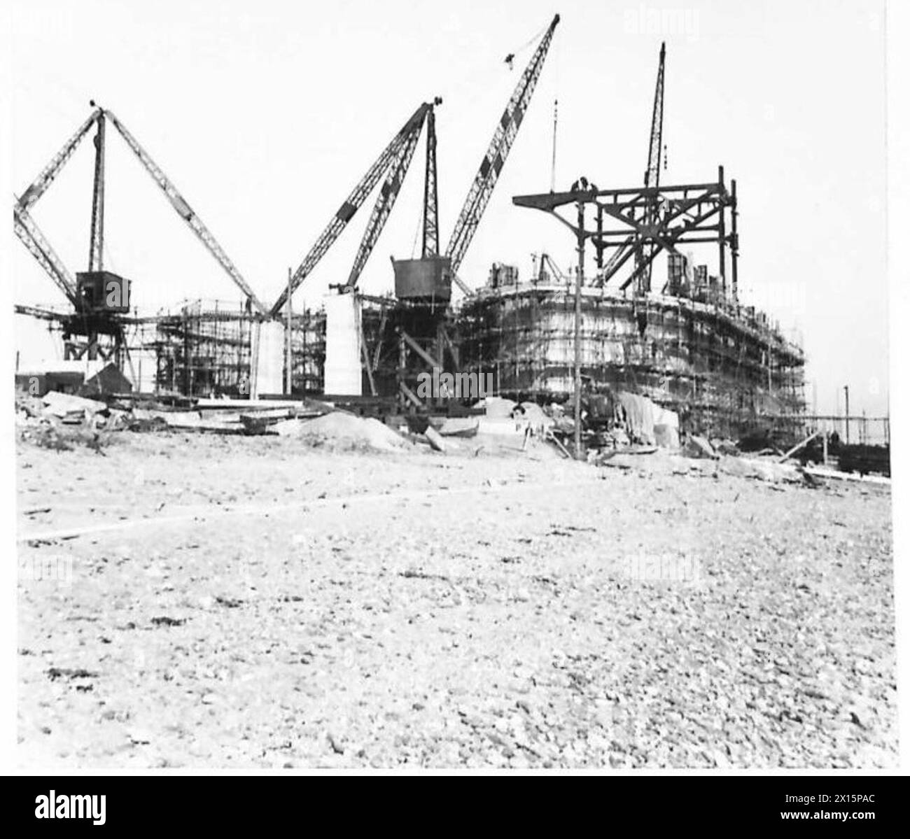 Eine allgemeine Ansicht zeigt die Flusspferde 1, 2 und 3 als Teil eines speziellen Auftrags der britischen Armee. Stockfoto