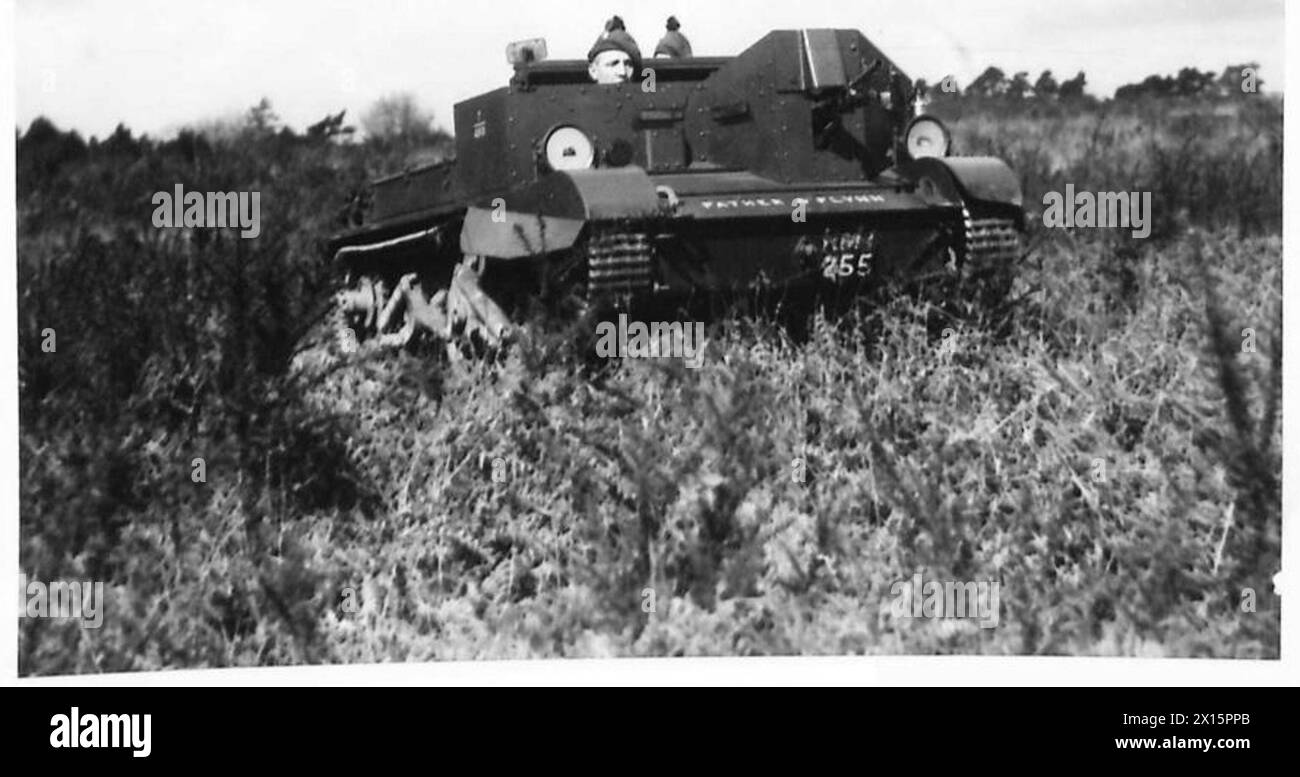 London Irish Rifles führen im Winter 1939/40 Trainingsübungen in Sussex durch Stockfoto