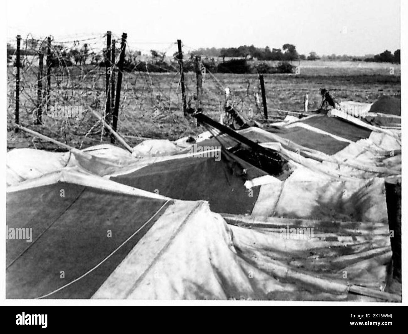 Fotos zeigen Betriebs- und Verwaltungsbereiche des Hauptquartiers der 79. Panzerdivision. Stockfoto