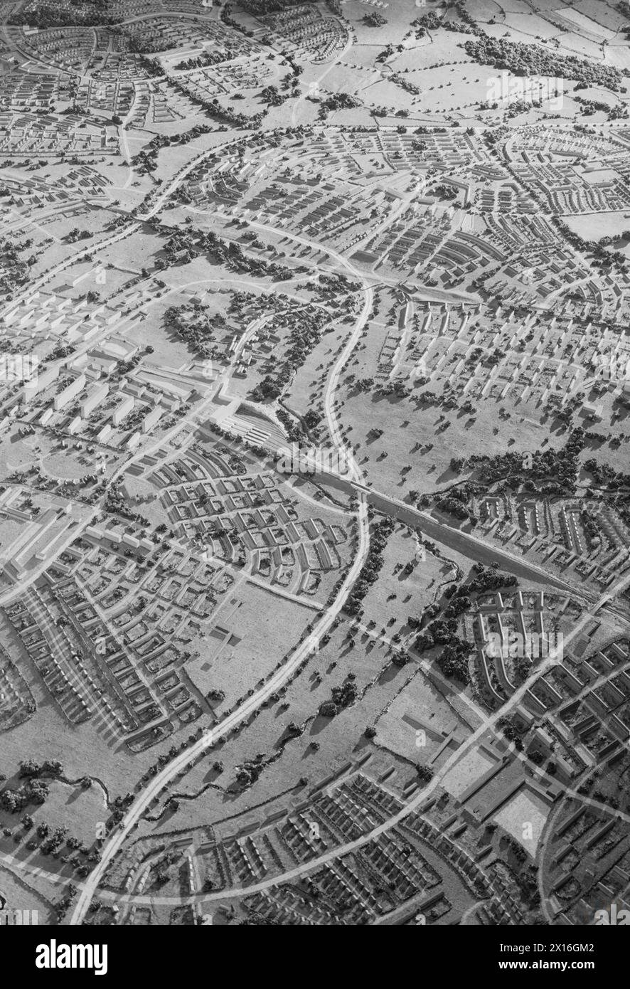 1944 schlug ein Modell von Professor Patrick Abercrombie vor, Chipping Ongar als neue Stadt mit 60.000 Einwohnern aus London zu entwickeln, aber der Plan wurde nicht angenommen. Stockfoto