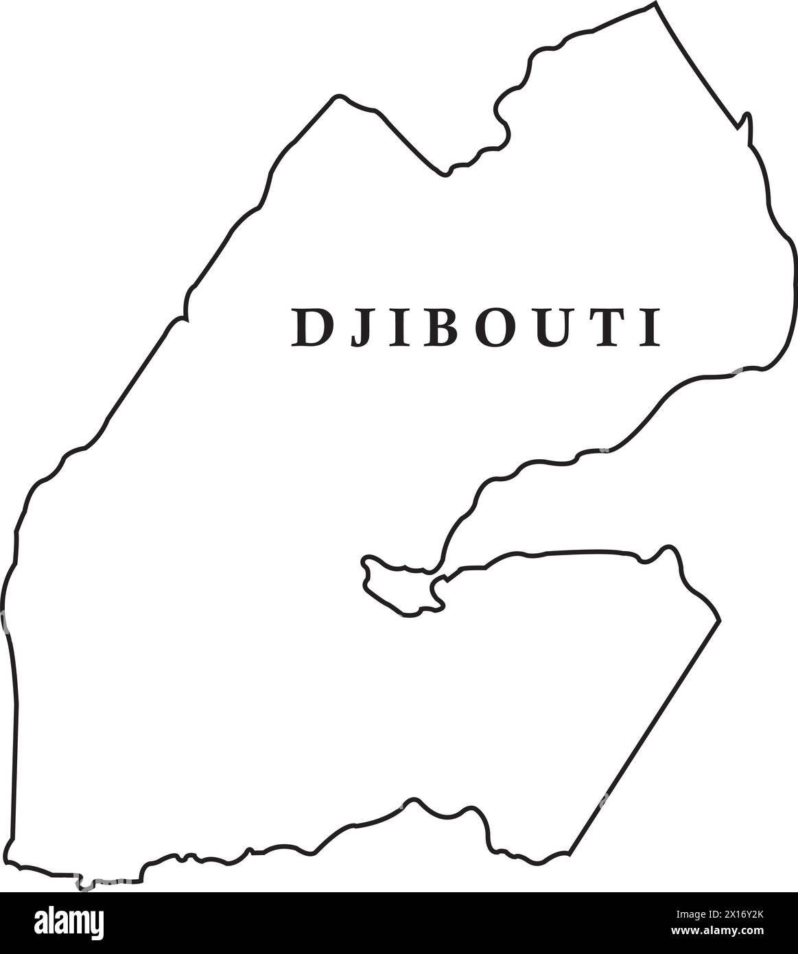 Dschibuti Landkarte, Vektor-Illustration Design Hintergrund Stock Vektor