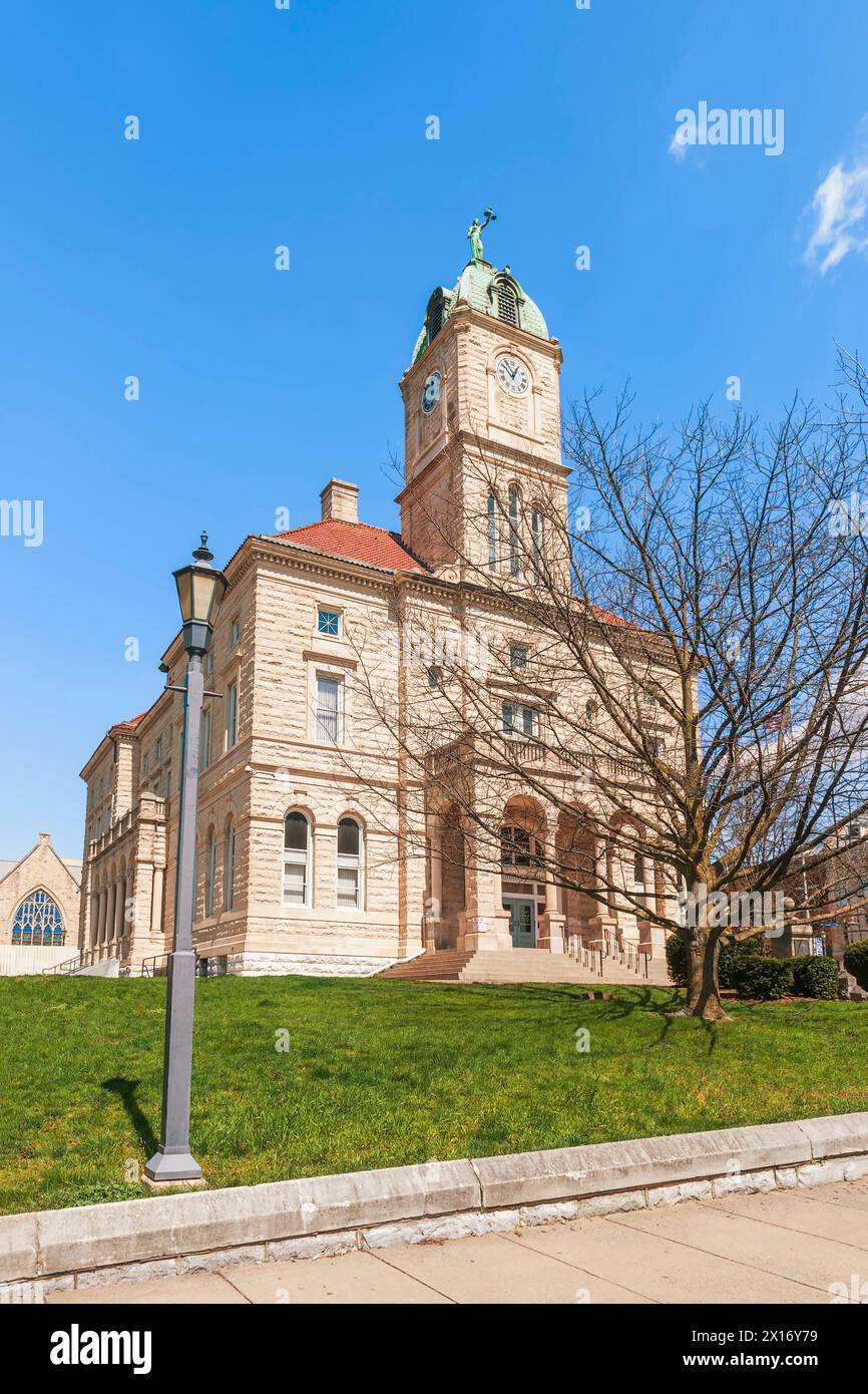Harrisonburg, Virginia. USA - 29. März 2024 - Rockingham County Historic Courthouse Stockfoto