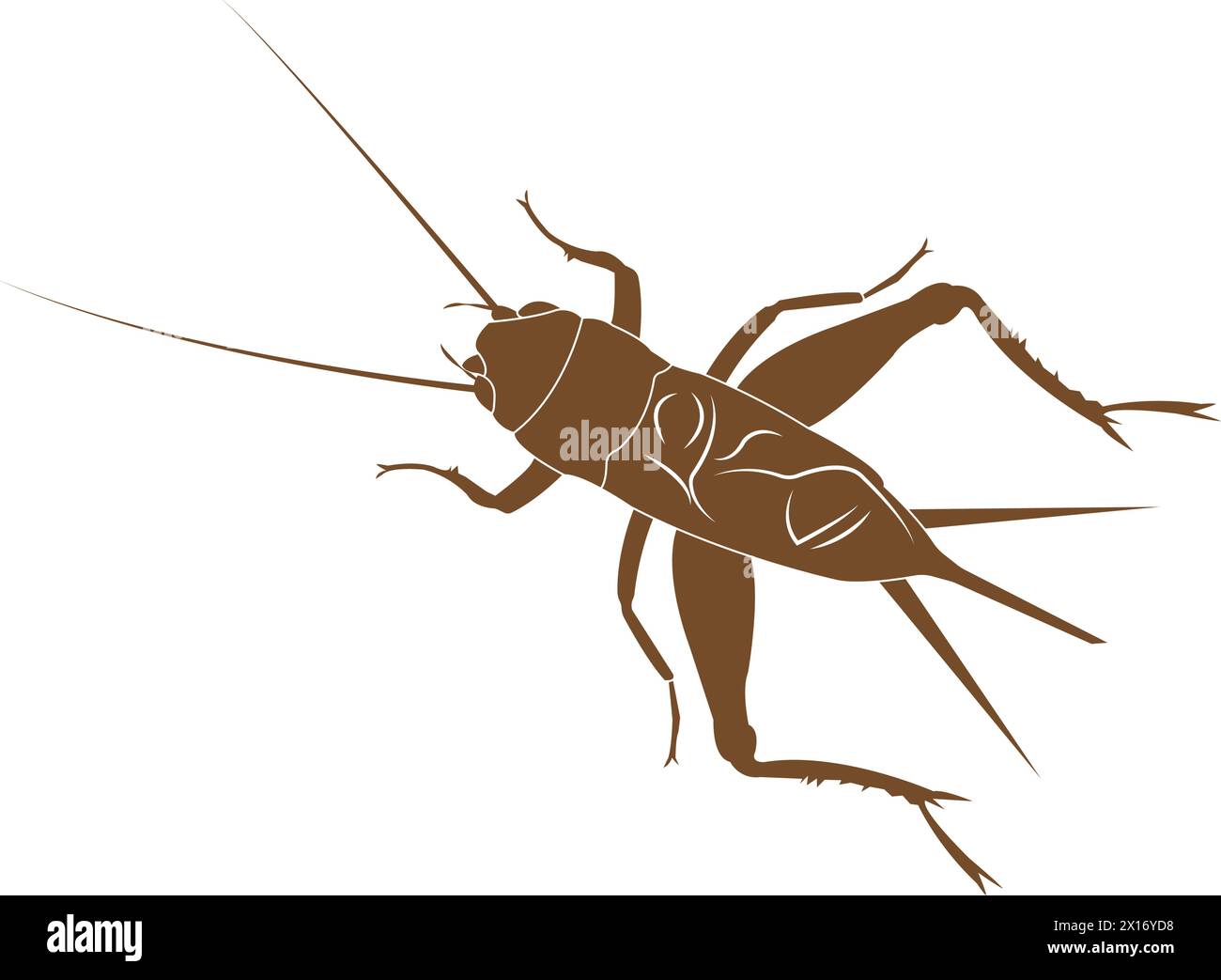 Kricket-Vektor-Symbol-Illustration einfaches Design Stock Vektor