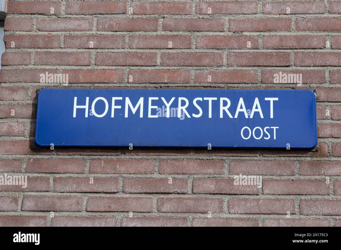 Straßenschild Hofmeyerstraat In Amsterdam Niederlande 12-4-2024 Stockfoto