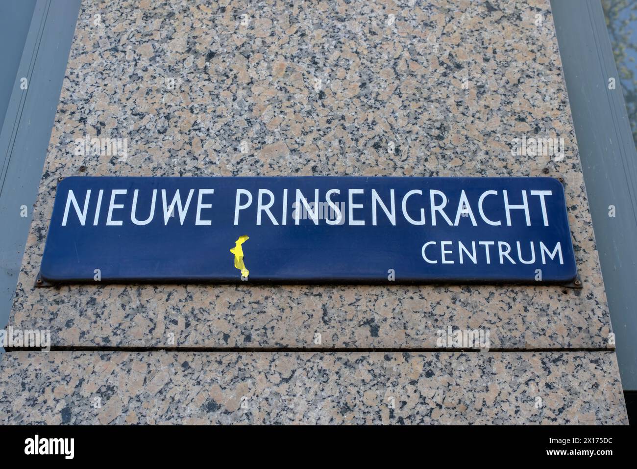 Straßenschild Nieuwe Prinsengracht In Amsterdam, Niederlande 10-4-2024 Stockfoto