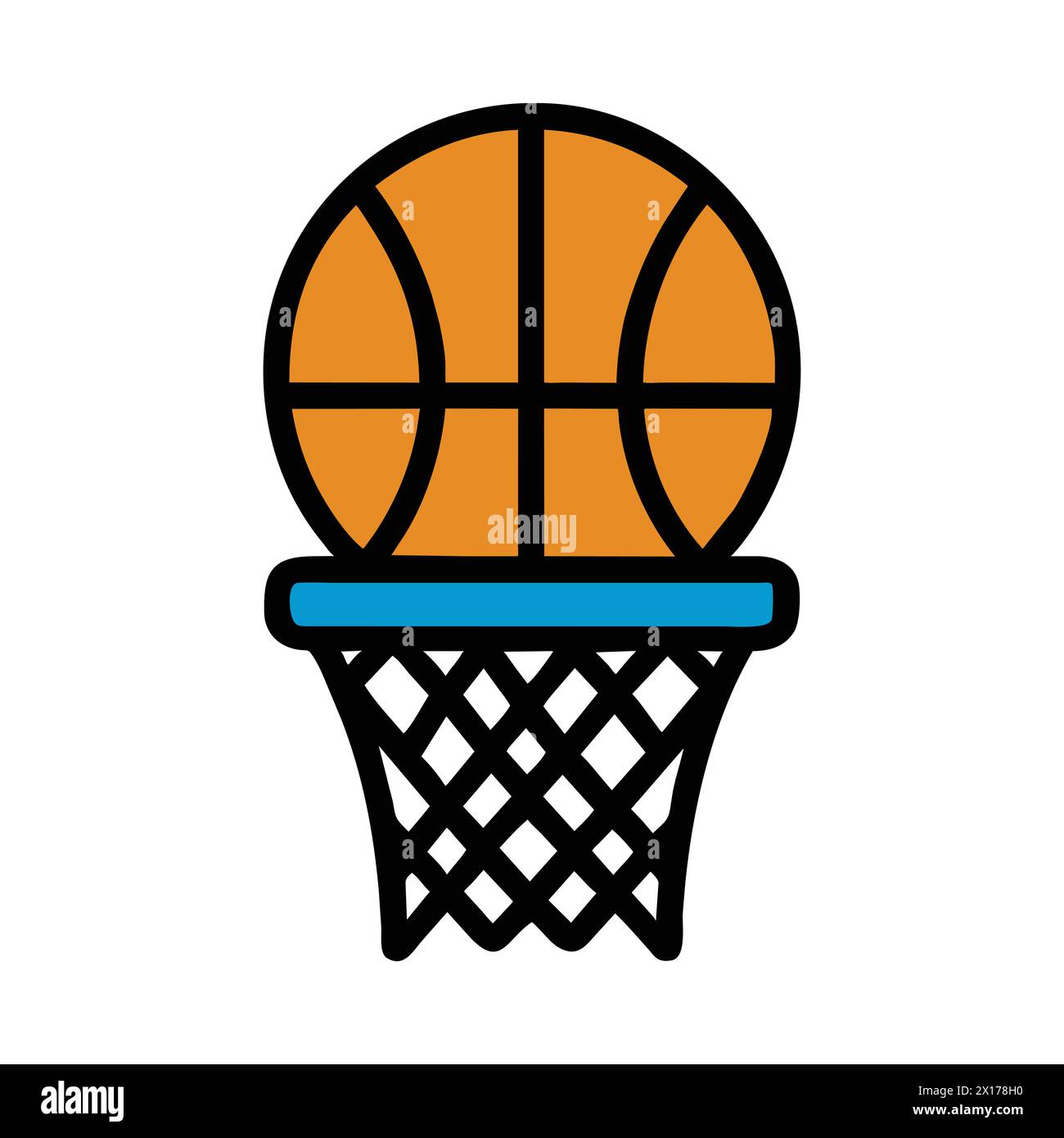tablero de Basketbol Icon – „Basketballplatz Icon – isoliertes Design ideal für Sportgrafiken und Projekte“ Stock Vektor