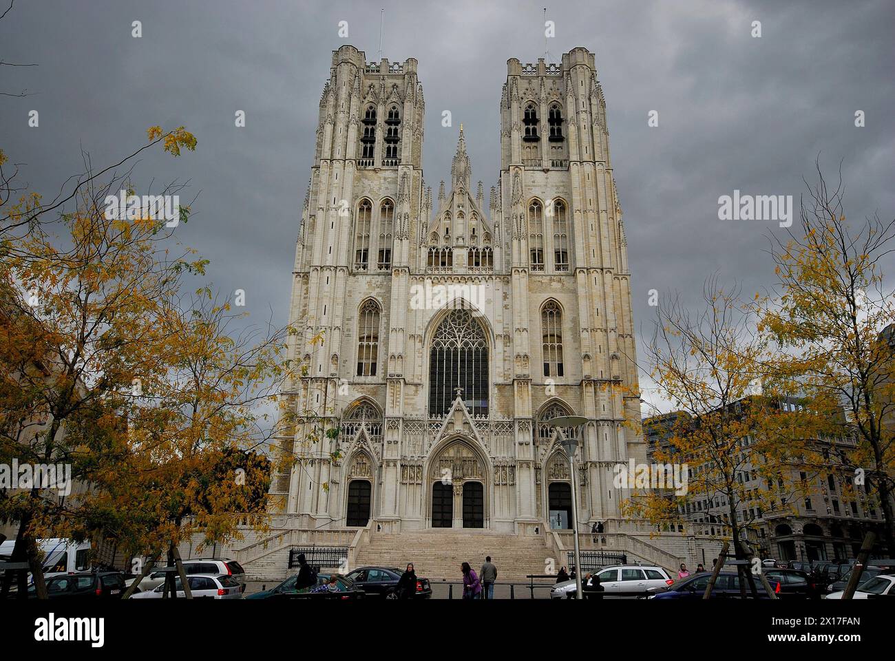 Kathedrale Saint Michel et Gudule, Brüssel, Belgien Stockfoto