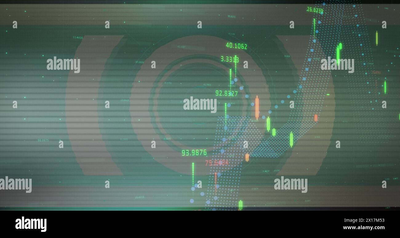 Bild der Datenverarbeitung über das Scannen des Bereichs Stockfoto