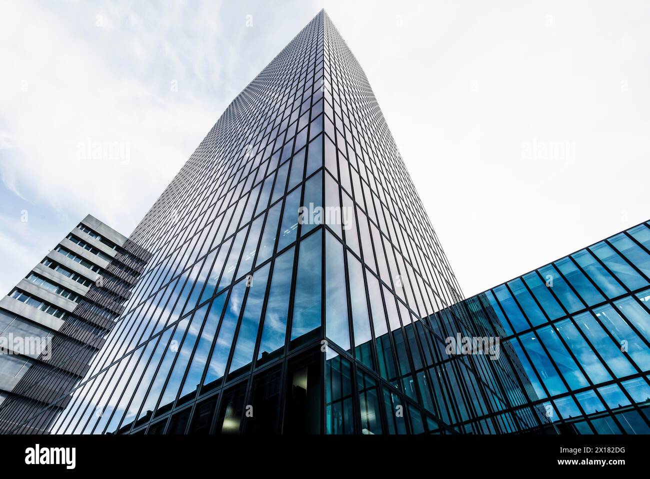 Moderne Architektur, Hochhaus, Messeturm, Basel, Kanton Basel-Stadt, Schweiz Stockfoto