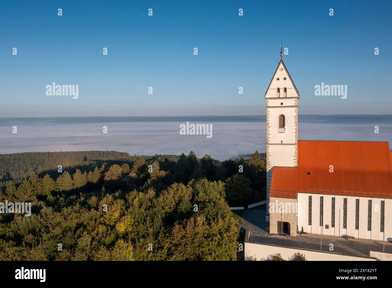 Wallfahrtskirche St. Johannes Baptist auf Bussen, Bussen, Offingen, Schwäbische Alb, Oberschwäben, Schwaben, Baden-Württemberg, Deutschland Stockfoto