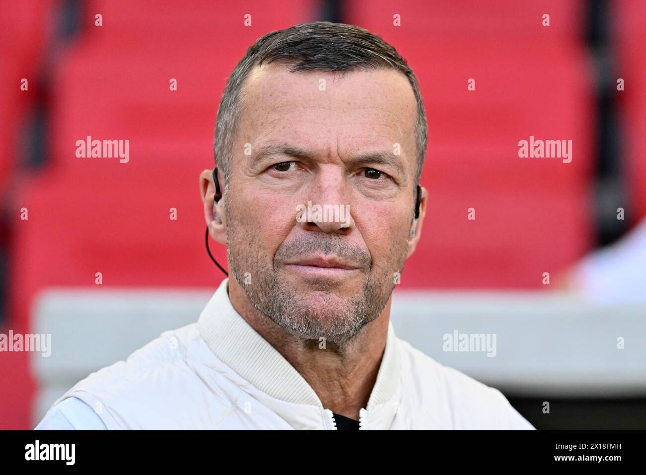 SKY-TV-Experte Lothar Matthaeus, Portrait, MHPArena, MHP Arena Stuttgart, Baden-Württemberg, Deutschland Stockfoto